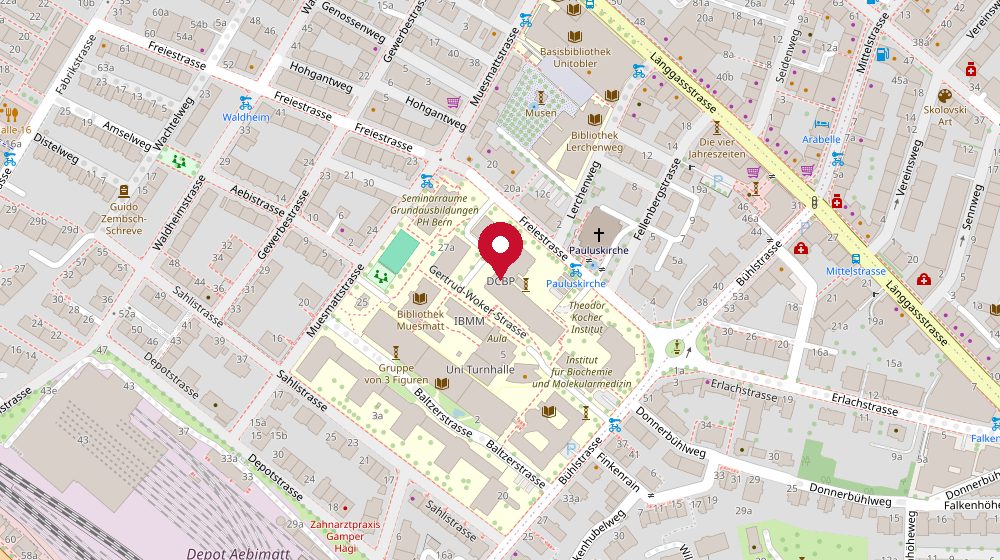 Map of the DCBP building, Freiestrasse 3, Bern
